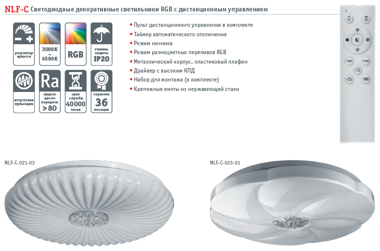 Новинки. Светодиодные декоративные светильники NLF-C - Официальный сайт ...